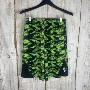 Adrenaline Lacrosse Shorts Size Small Neon Camo  89